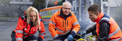 Team der ABC Ambulanz Berlin — qualifiziertes Personal im Einsatz